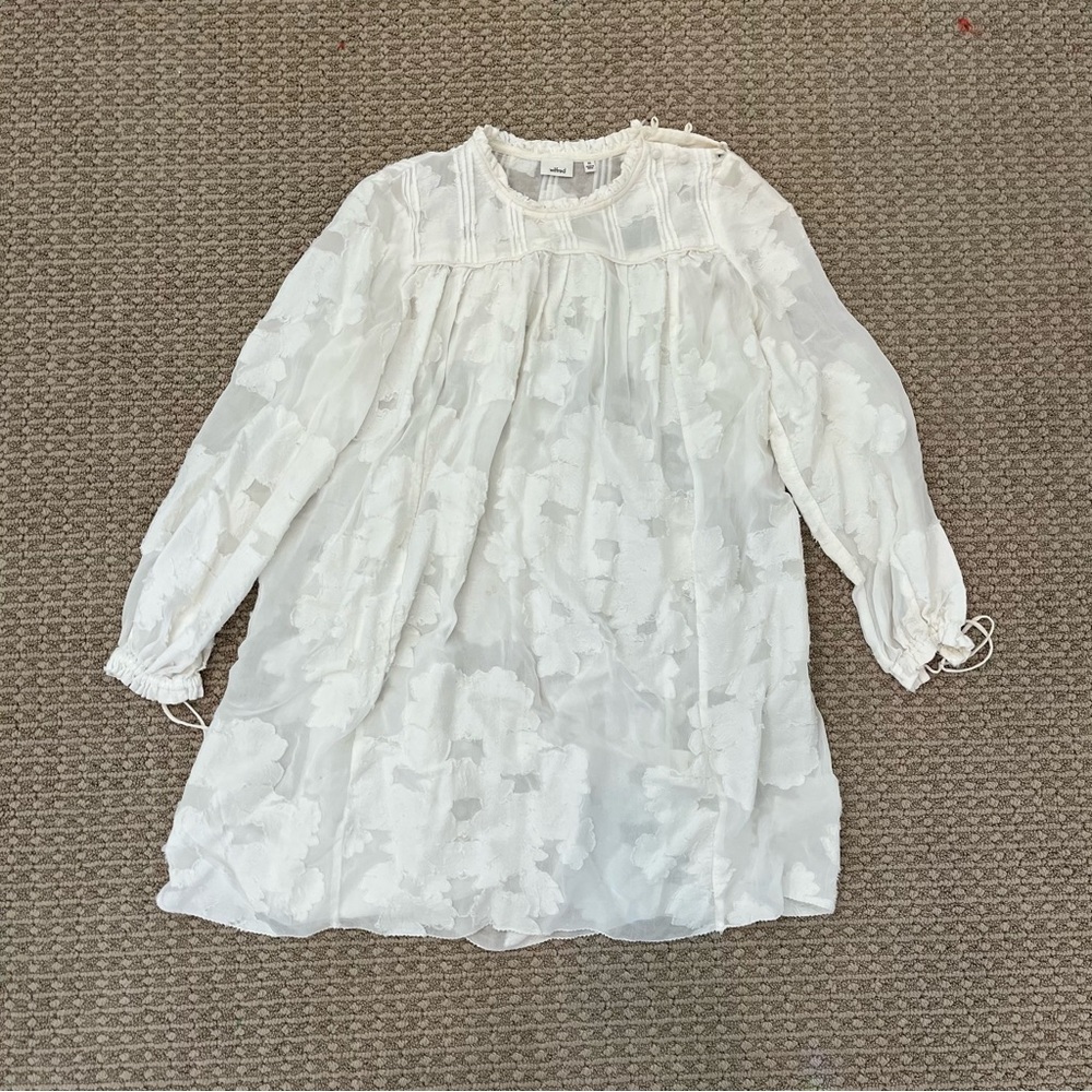 Wilfred Ivory Ruffle Trim Top